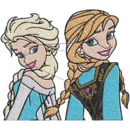 Matriz de Bordado Anna e Elsa 1 Frozen 